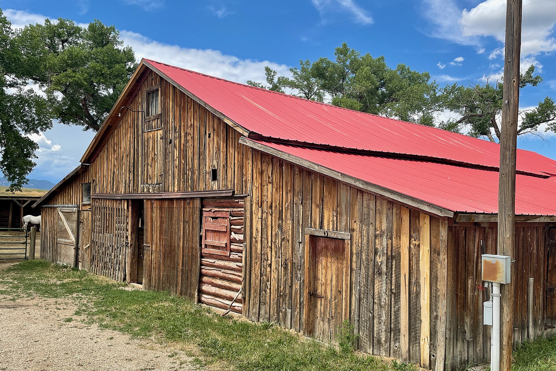 Period photograph of the TA Ranch buildings near Buffalo, Wyoming, where the climactic siege of the Johnson County War took place in April 1892.