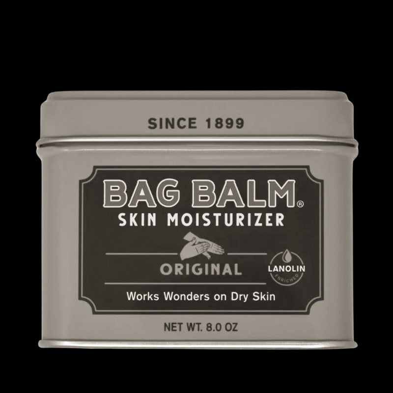 Bag Balm original green 8 oz tin, the classic 1899 Vermont udder balm and ranch-hand salve