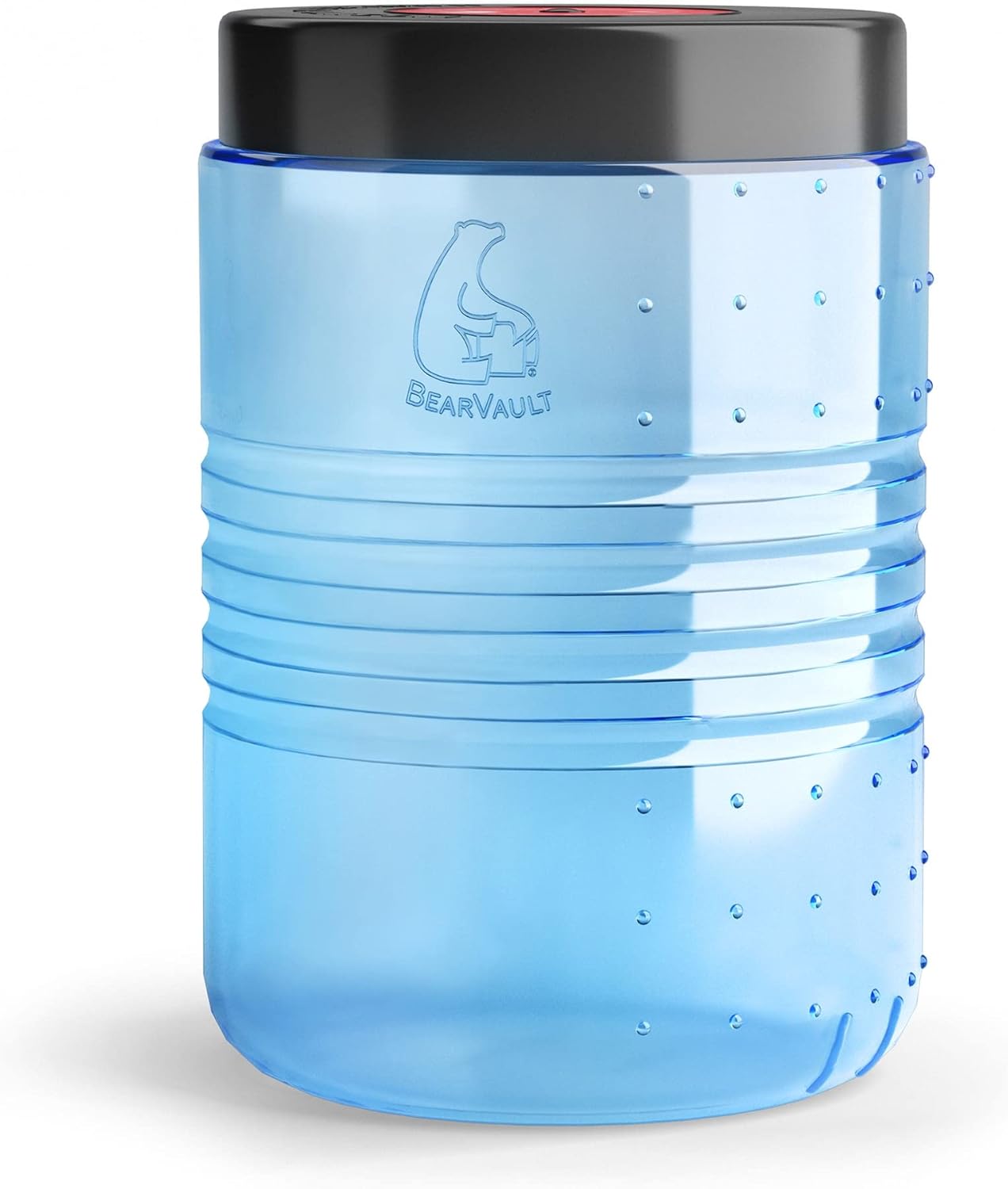 BearVault BV500 bear canister open, showing the tool-free lid and interior storage capacity