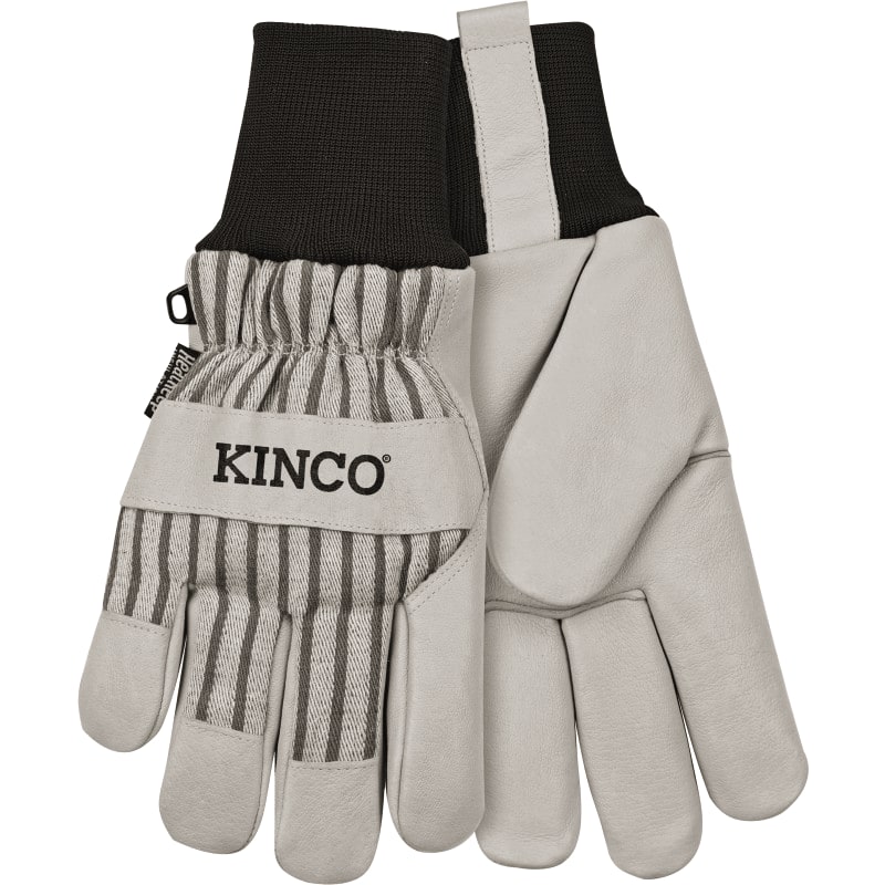 Kinco 1927KW lined cold-weather work gloves in grain pigskin with Heatkeep thermal lining