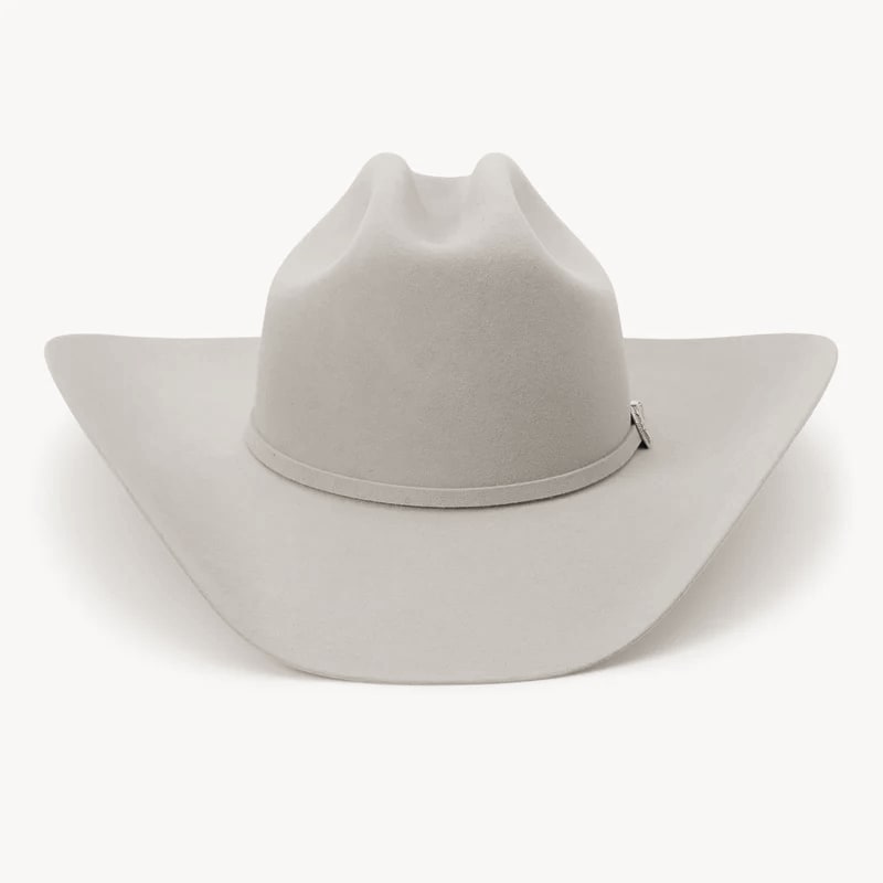 Stetson 4X Buffalo Open Road hat in silverbelly felt with classic Western crease and 3-inch brim